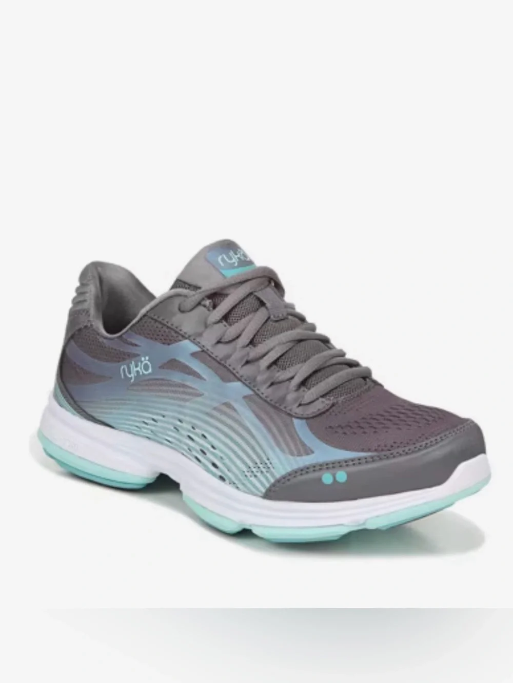 Ryka Devotion Plus 3 Women's 8M Gray Blue QT Grey Mesh Fitness Walking Shoe